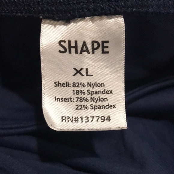 SHAPE activewear navy blue mesh panels leggings size Large - Picture 11 of 11